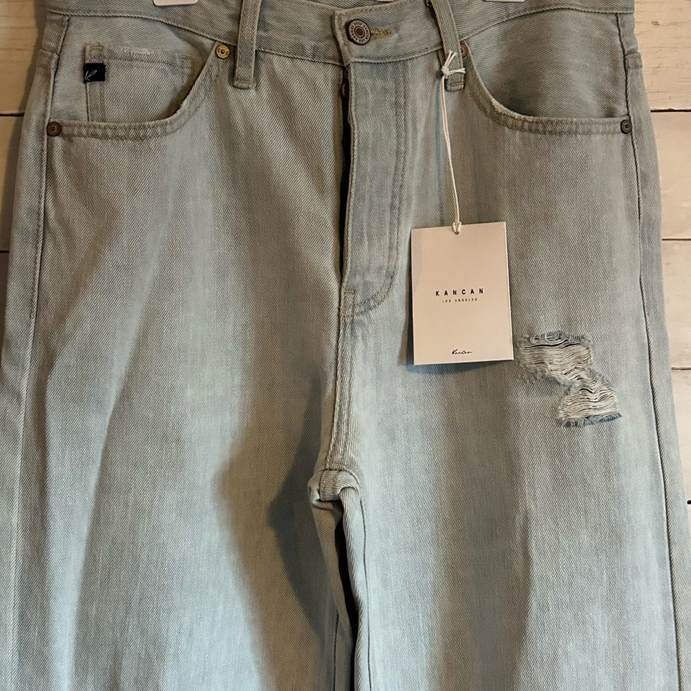 KanCan Light Blue Distressed Flare Jeans - Picture 2 of 10